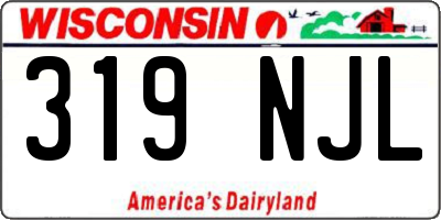 WI license plate 319NJL