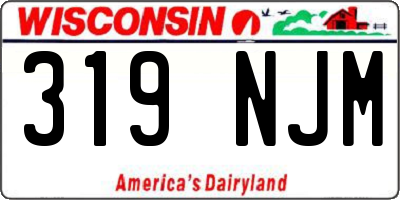 WI license plate 319NJM