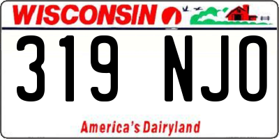WI license plate 319NJO