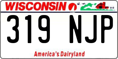 WI license plate 319NJP
