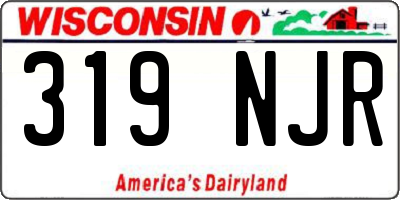 WI license plate 319NJR