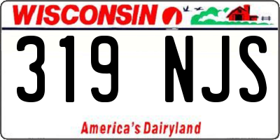 WI license plate 319NJS