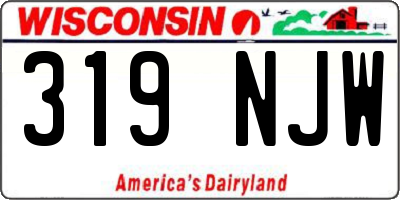 WI license plate 319NJW