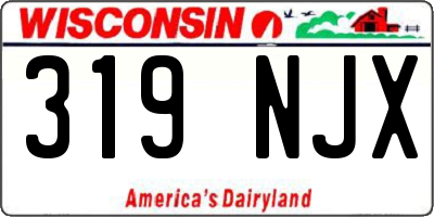WI license plate 319NJX