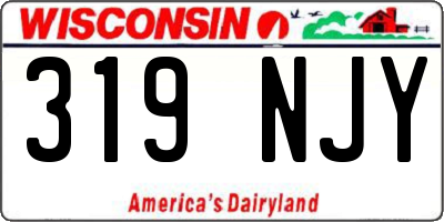 WI license plate 319NJY