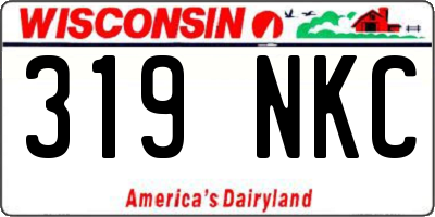 WI license plate 319NKC