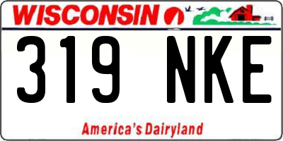 WI license plate 319NKE
