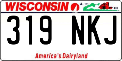 WI license plate 319NKJ