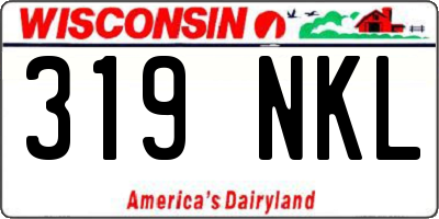 WI license plate 319NKL
