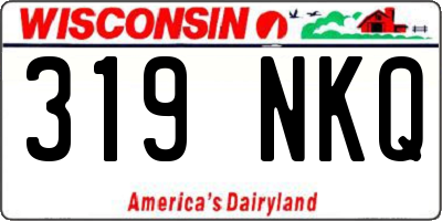 WI license plate 319NKQ