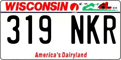 WI license plate 319NKR