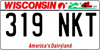 WI license plate 319NKT