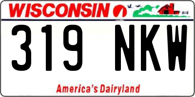 WI license plate 319NKW
