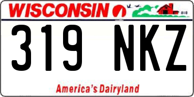 WI license plate 319NKZ