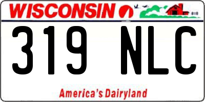 WI license plate 319NLC