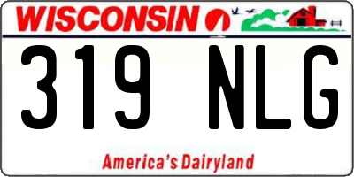 WI license plate 319NLG