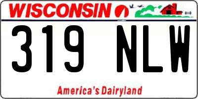 WI license plate 319NLW
