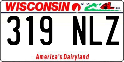 WI license plate 319NLZ