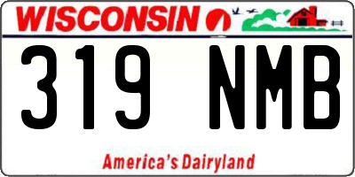 WI license plate 319NMB