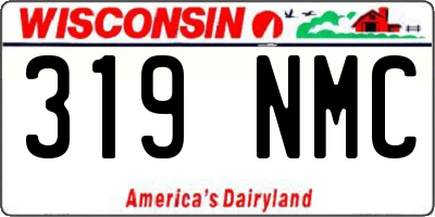 WI license plate 319NMC