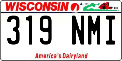 WI license plate 319NMI