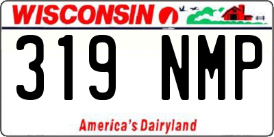 WI license plate 319NMP