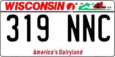 WI license plate 319NNC
