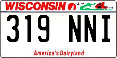 WI license plate 319NNI