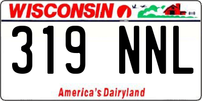 WI license plate 319NNL