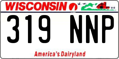 WI license plate 319NNP