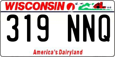 WI license plate 319NNQ