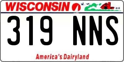 WI license plate 319NNS