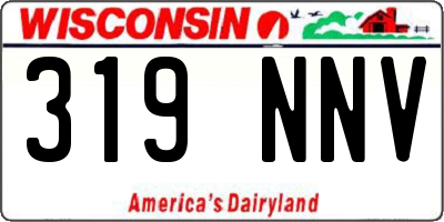 WI license plate 319NNV