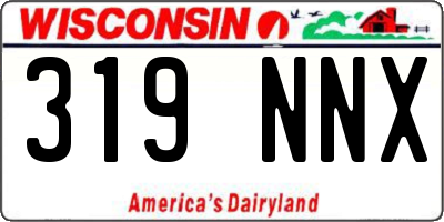 WI license plate 319NNX