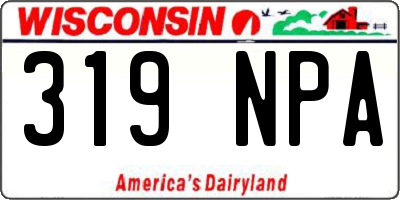 WI license plate 319NPA