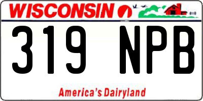 WI license plate 319NPB