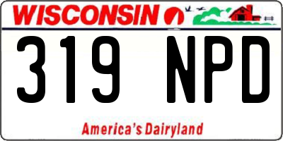 WI license plate 319NPD