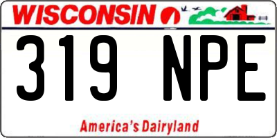 WI license plate 319NPE
