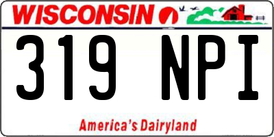 WI license plate 319NPI