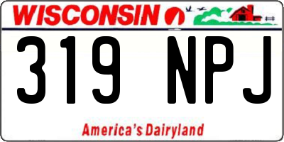 WI license plate 319NPJ
