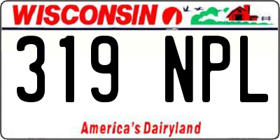 WI license plate 319NPL