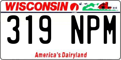 WI license plate 319NPM