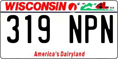 WI license plate 319NPN