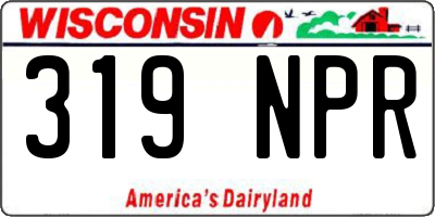 WI license plate 319NPR