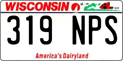 WI license plate 319NPS