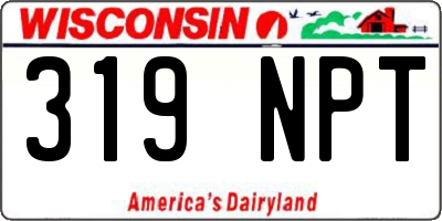 WI license plate 319NPT
