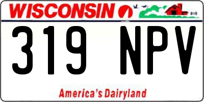 WI license plate 319NPV