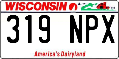 WI license plate 319NPX