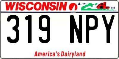 WI license plate 319NPY