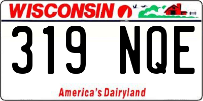 WI license plate 319NQE